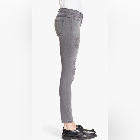 FRAME "Le SKinny de Jeanne" Skinny Jeans Ripped Style Gray Size 30 - Picture 2 of 12
